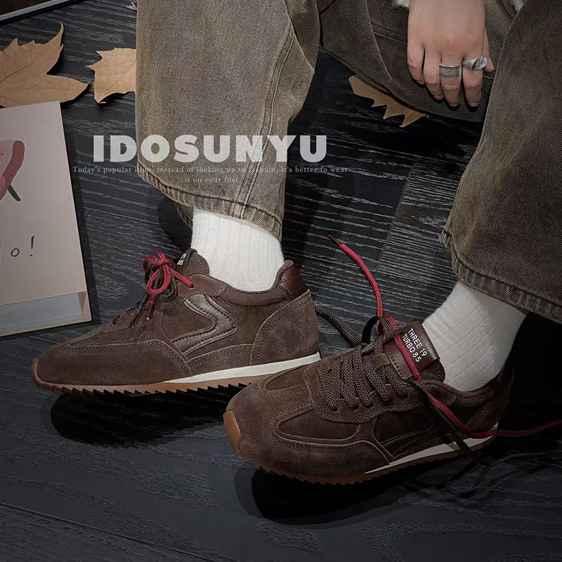 ido德训鞋女2025春季新款真皮