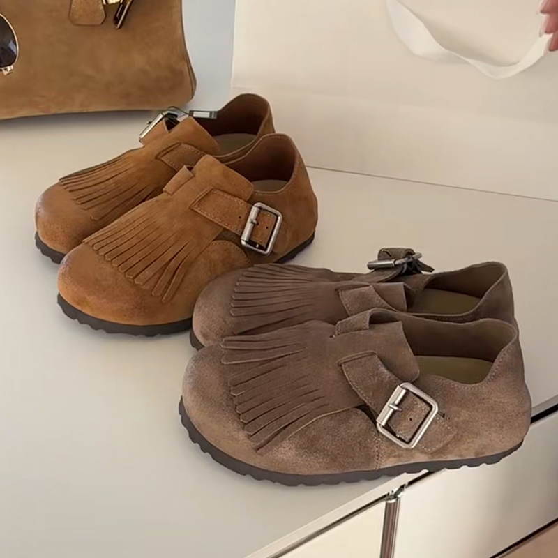 诗歌兰休闲复古百搭勃肯鞋女