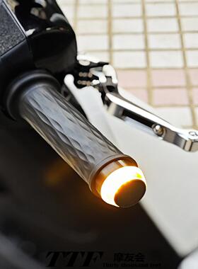 摩托车电动车改装车把转向灯九号M95C+M6车把堵头孔用LED定制
