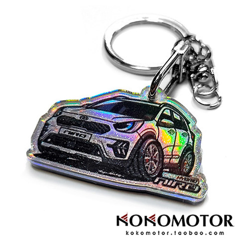 KIA NIRO 起亚极睿 亚克力卡通汽车图案钥匙扣 韩国进口