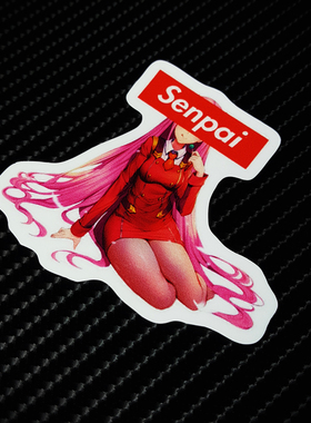 动漫02女孩潮牌行李箱旅行箱贴 个性防水车贴笔记本电脑贴纸X0105