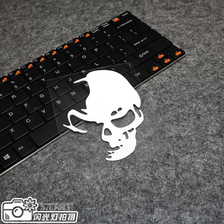 个性创意图腾反光贴 骷髅图腾偷袭者车贴 车尾后挡装饰贴纸 防水