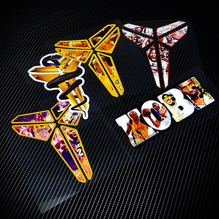 适用于科比24号logo黑曼巴汽车贴纸篮球湖人队球队球星标志车贴