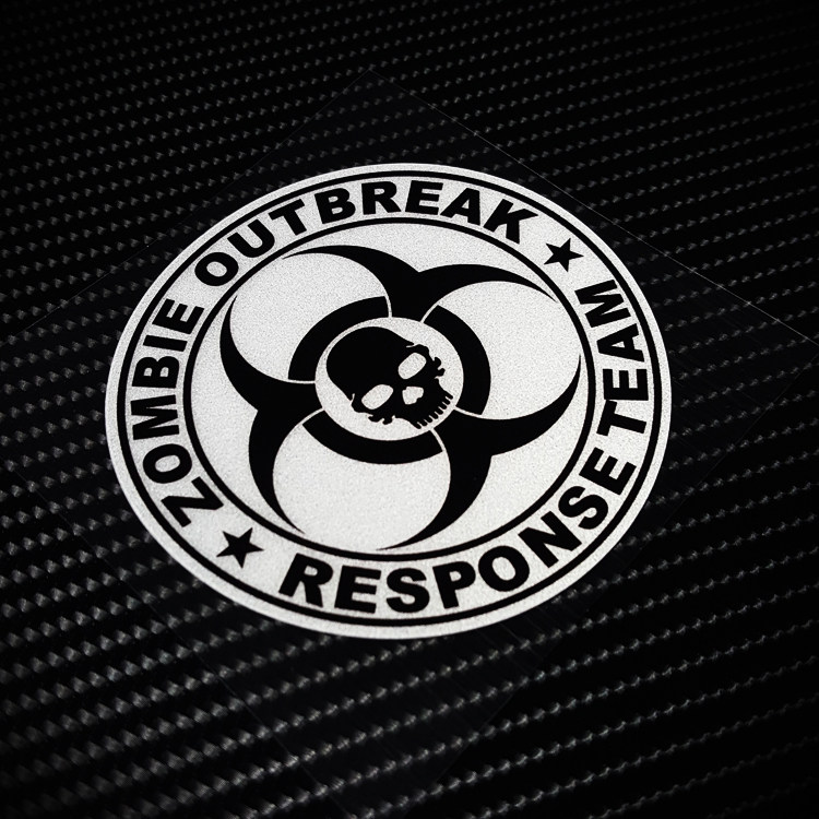 卡寺车贴骷髅生化僵尸zombie圆标个性反光汽车电动摩托车装饰贴花