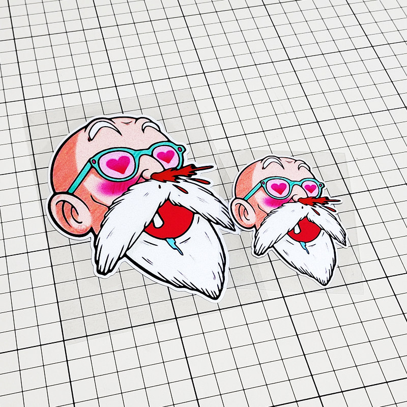 卡思贴汽车个性卡通好色鼻血龟仙人搞怪电动摩托车身反光装饰贴纸