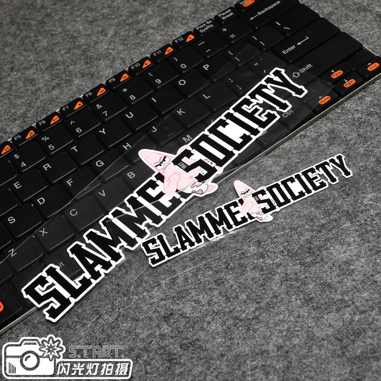 个性创意车贴 slammedsociety派大星海绵宝宝贴纸个性车身反光贴