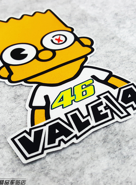 moto gp车手贴 莘普申SIMPS0NS VALE46罗西恶搞99洛伦佐卡通反光