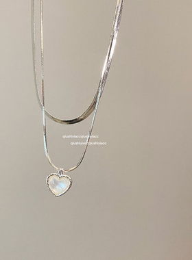 其他铜合金女爱心项链