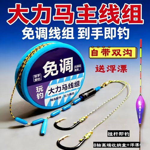 大力马线组鱼钩线组全套送浮漂