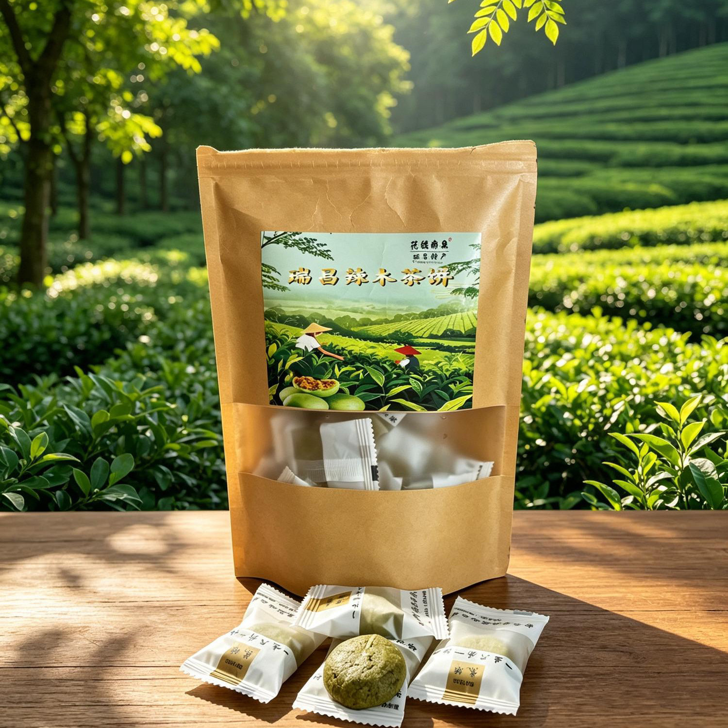 江西特产辣木茶饼中式糕点下午茶点心九江茶饼办公室休闲小零食