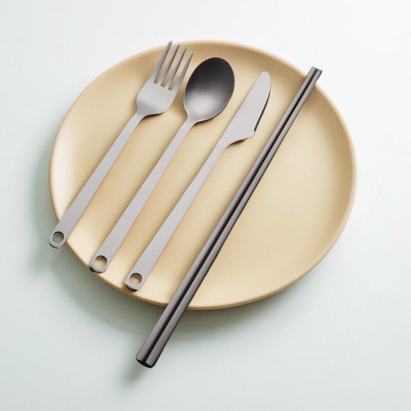 纯钛多功能便携餐具套装
