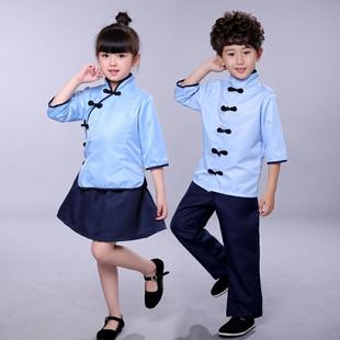 民国服装小学生女国民时期毕业照女装复古风古装演出服五四青年装