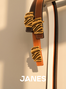 简束小众定制款头层牛皮腰带极简设计女士真皮皮带百搭双面使用