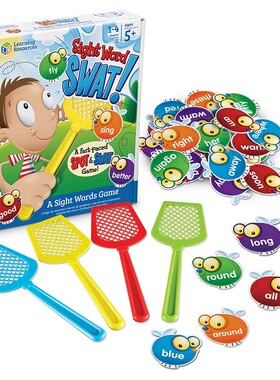 美国learning resourcesd单词拍苍蝇拍英语单词组句练习玩具4岁+