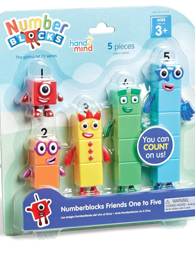 正版美国numberblocks木数字积木人偶1-5hand2mind儿童玩具3+