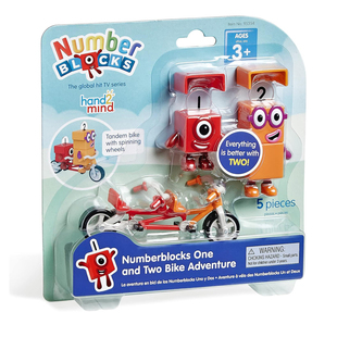 美国Numberblocks数字积木1和2自行车冒险hand2mind儿童玩具3岁