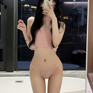 女情调低腰少女透气纯欲蝴蝶结细带女生三角短裤 新款 性感蕾丝内裤