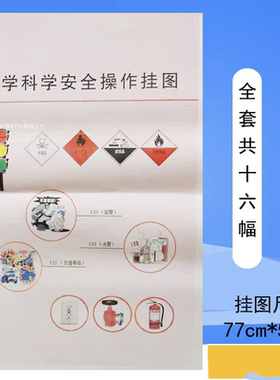 小学科学安全操作挂图铜版纸质16幅J59003教学仪 器教育配备教材