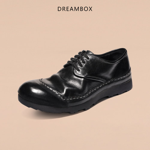 DREAMBOX钧博男士水洗马皮户外休闲透气登山鞋软底舒适手工皮鞋