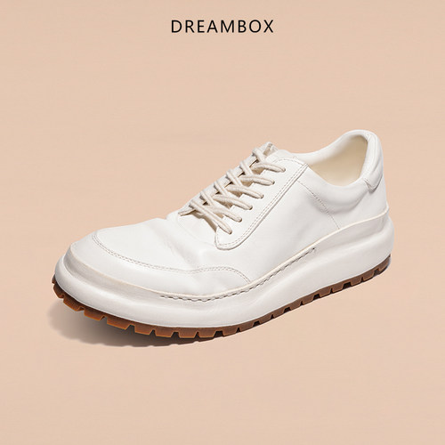 dreambox钧博厚底马皮休闲皮鞋