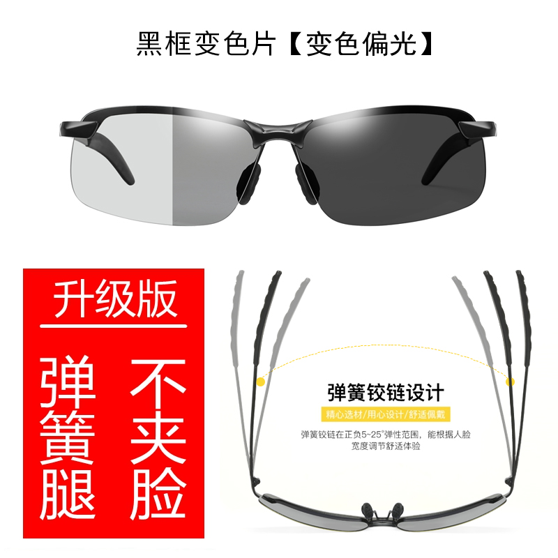 Driving special day and night polarizing sunglasses mens Sunglasses 2021 new fashion mens night vision glasses color changing film