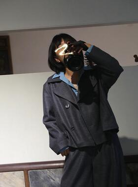 意大利面料的黑色终结者！一款堪称【wan美】的箱型短款廓型外套