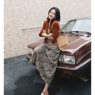 型半裙 豹纹真丝顺身垂坠剪裁直身偏微A版 PENNYPENG 野性丝语