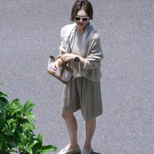 复合纱线镂空针织通透真丝套头衫