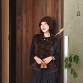 PENNYPENG云想衣裳黑标系列水貂马甲酷飒风高奢女士矜贵感外套