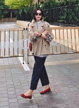 PENNYPENG 方头一脚蹬 平底鞋精简通勤百搭时尚女士单鞋DG07132