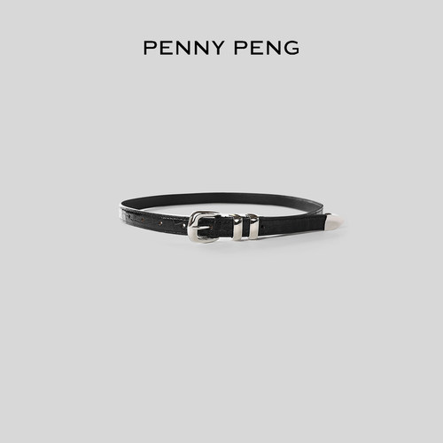 PENNYPENG 墨鳞 进口鳄鱼皮配头层牛皮轻奢百搭皮带