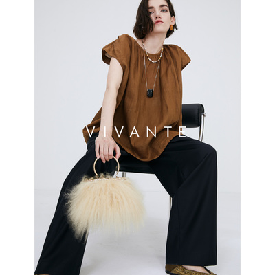 启示录苎麻小飞袖上衣