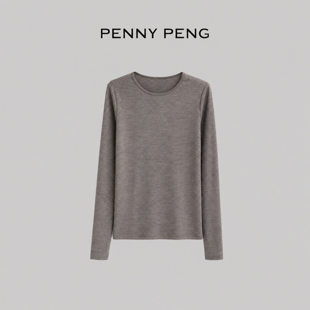 PENNYPENG【日常LOOK】新澳羊毛高弹修身轻薄透气羊毛长袖打底衫