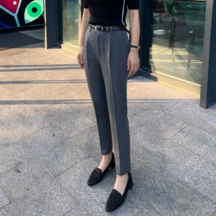修身 休闲小脚直筒裤 九分烟管裤 裤 显瘦显腿长通勤 女西装 Udress秋季