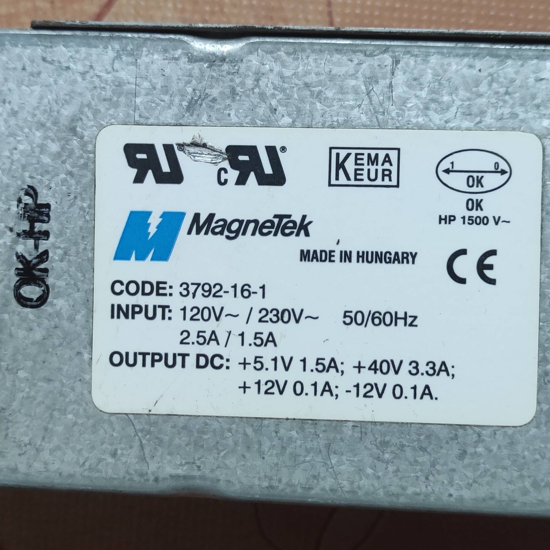 请询价-MAGNETEK开关电源3792-16-1 进口原装拆机