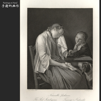 德国1884年原版雕刻铜版画唯美老物件/PAYNE'S UNIVERSUM/悲哀的