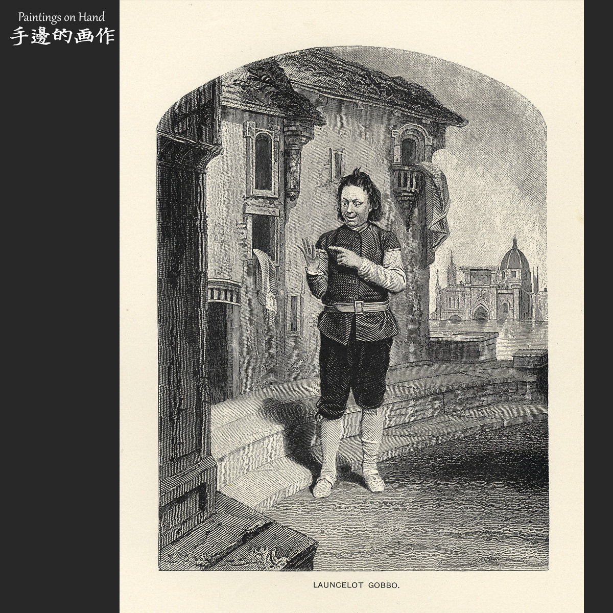 美国1887年古董木刻版画vintage复古怀旧插图/文艺名著威尼斯商人