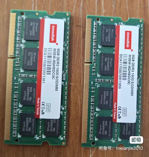 Innodisk宜鼎8GB DDR3 1600MHz SODIMM内存条M3S0-4GSJDCPC台湾