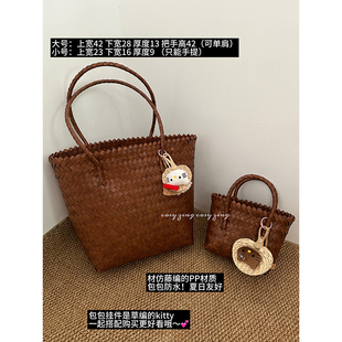 海边度假编织包2025新款 夏季 藤编手提包复古单肩草编包 zing cosy