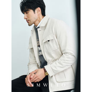 翻领夹克M65男休闲猎装 Jacke复古工装 多口袋外套 秋冬Safari 意式