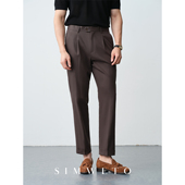 灰色休闲裤 男款 修身 春季 子男白色西裤 雾感棉透气舒适 裤 通勤百搭