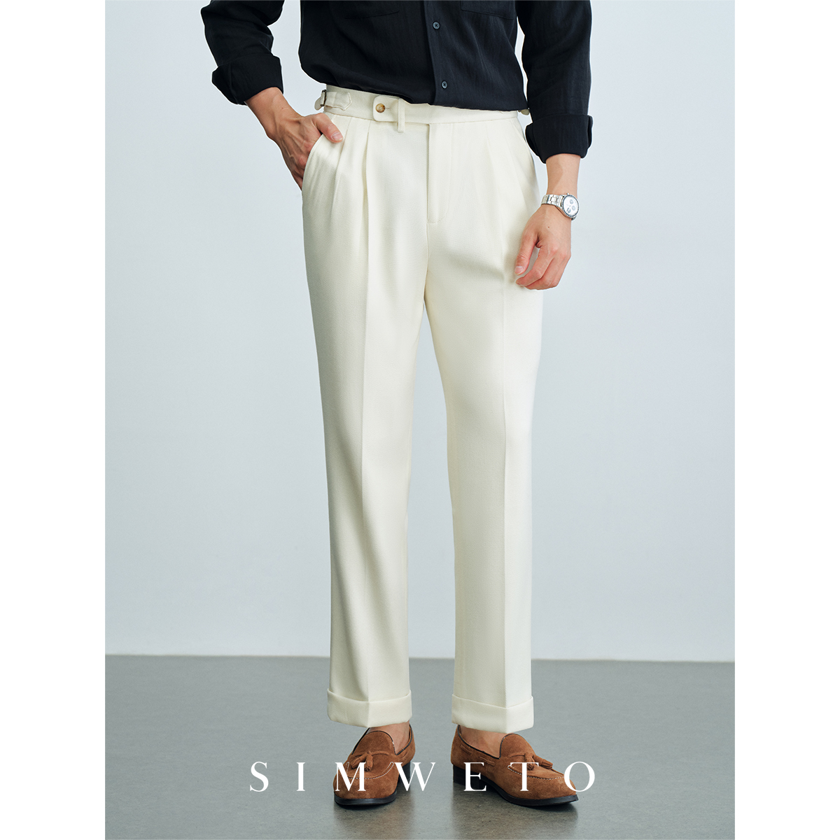 加厚复古那不勒斯西裤