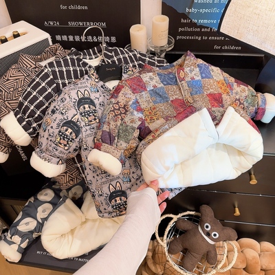 男童外套宝宝棉服秋冬装2025新款儿童冬季夹棉上衣婴儿棉袄小童装