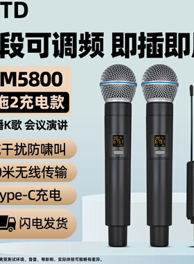 BM5800专业无线麦克风手持话筒家用会议直播K歌专业户外通用