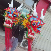 正宗潍坊龙头蜈蚣风筝传统手工制作绘制大型串式 成人竹骨架可定制