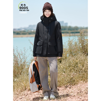 翻新定制羽绒服冲锋衣三防抗风女士短款冬防寒羽绒内胆可拆卸外套