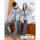 休闲夹克加厚半成品 情侣面包羽绒服九成品女短款 翻新加工定制