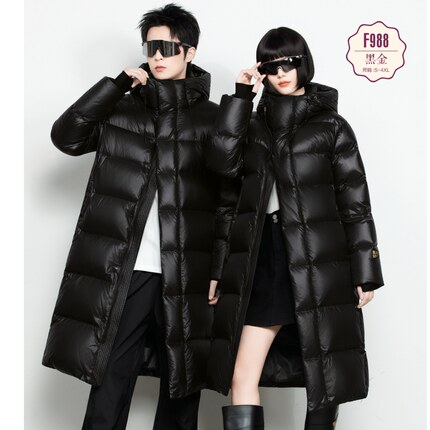 【翻新加工定制】羽绒服九成品黑金女中长款面包服宽松加厚半成品