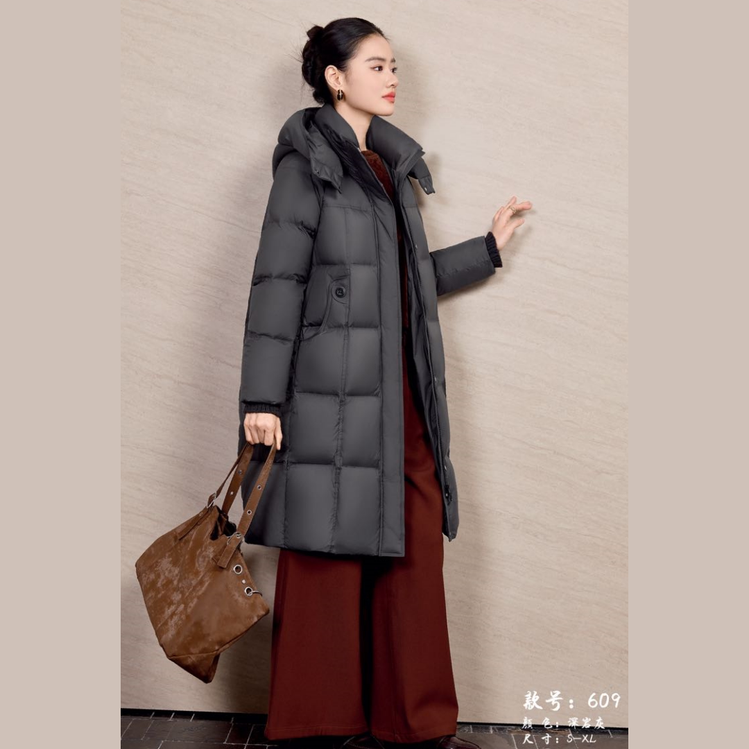翻新加工定制羽绒服九成品女长款棉被服过膝面包服宽松加厚半成品