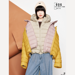 【翻新定制云朵零压】女短款立领超轻廓形排骨格保暖羽绒服半成品